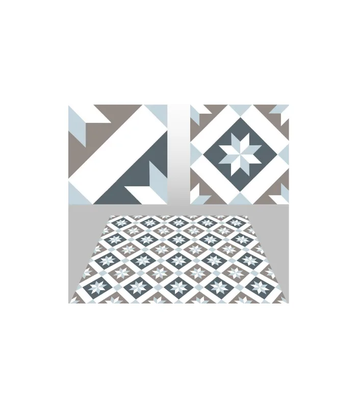 Baldosa hidráulica para suelos y paredes de baños cocinas y pasillos MOD T4 3