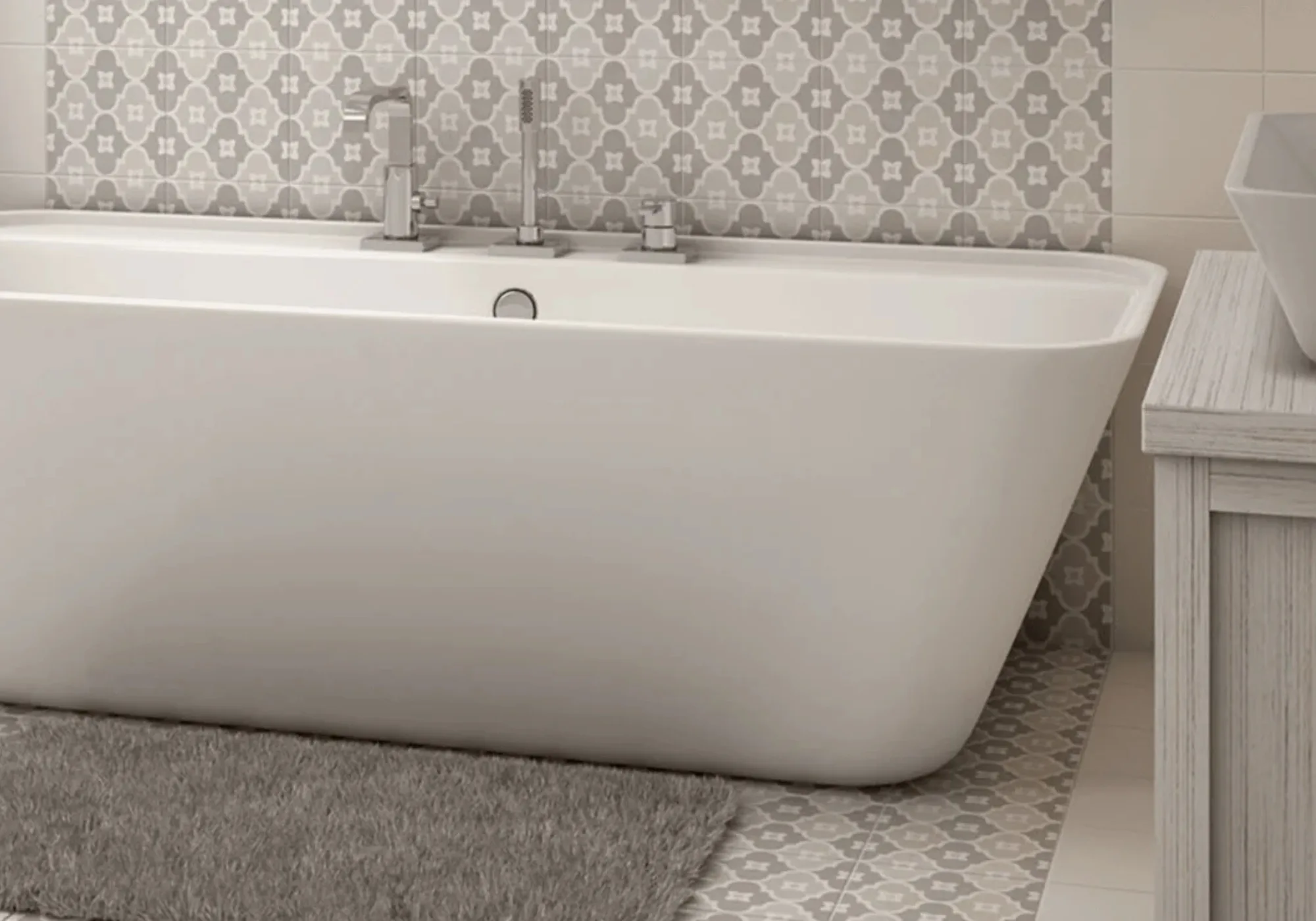 decoración con suelos hidráulicos en baños