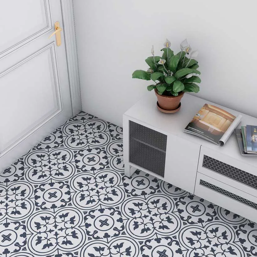 mosaico hidráulico en decoración de interiores