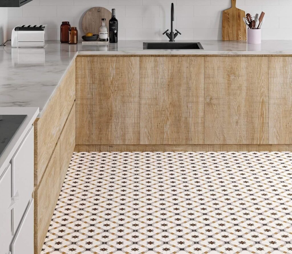 Suelo hidráulico beige - combinaciones