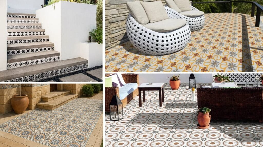 Baldosas exteriores - diseños