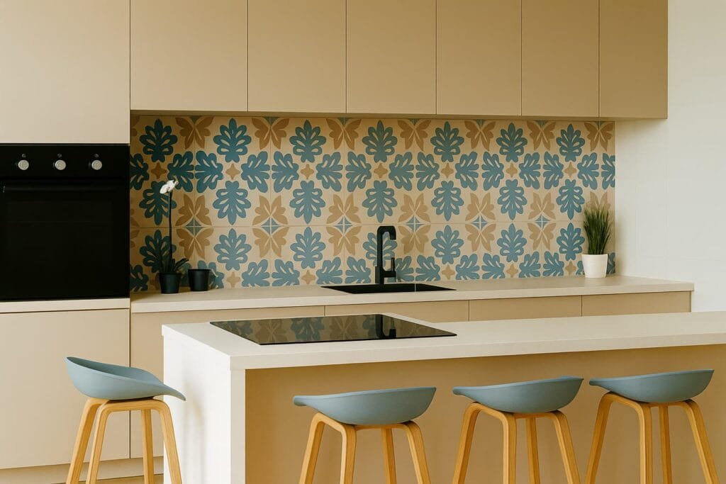 Cocina decorada con baldosas hidráulicas ANTCTILES